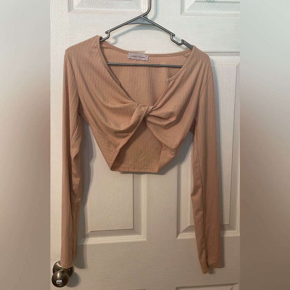 Small Light Salmon Pink crop top